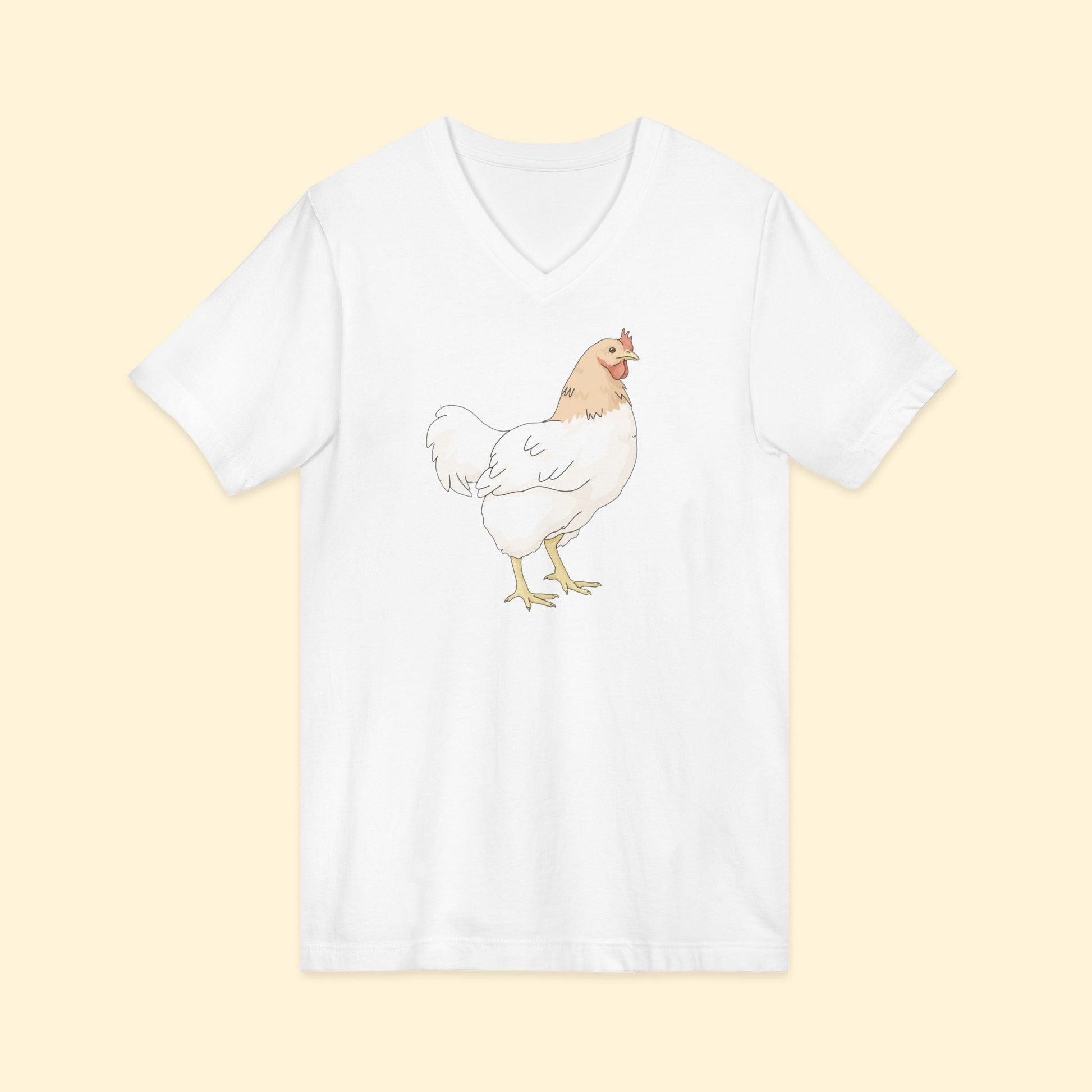 Chicken | Unisex V - Neck Tee - Detezi Designs - 15972127653769646369