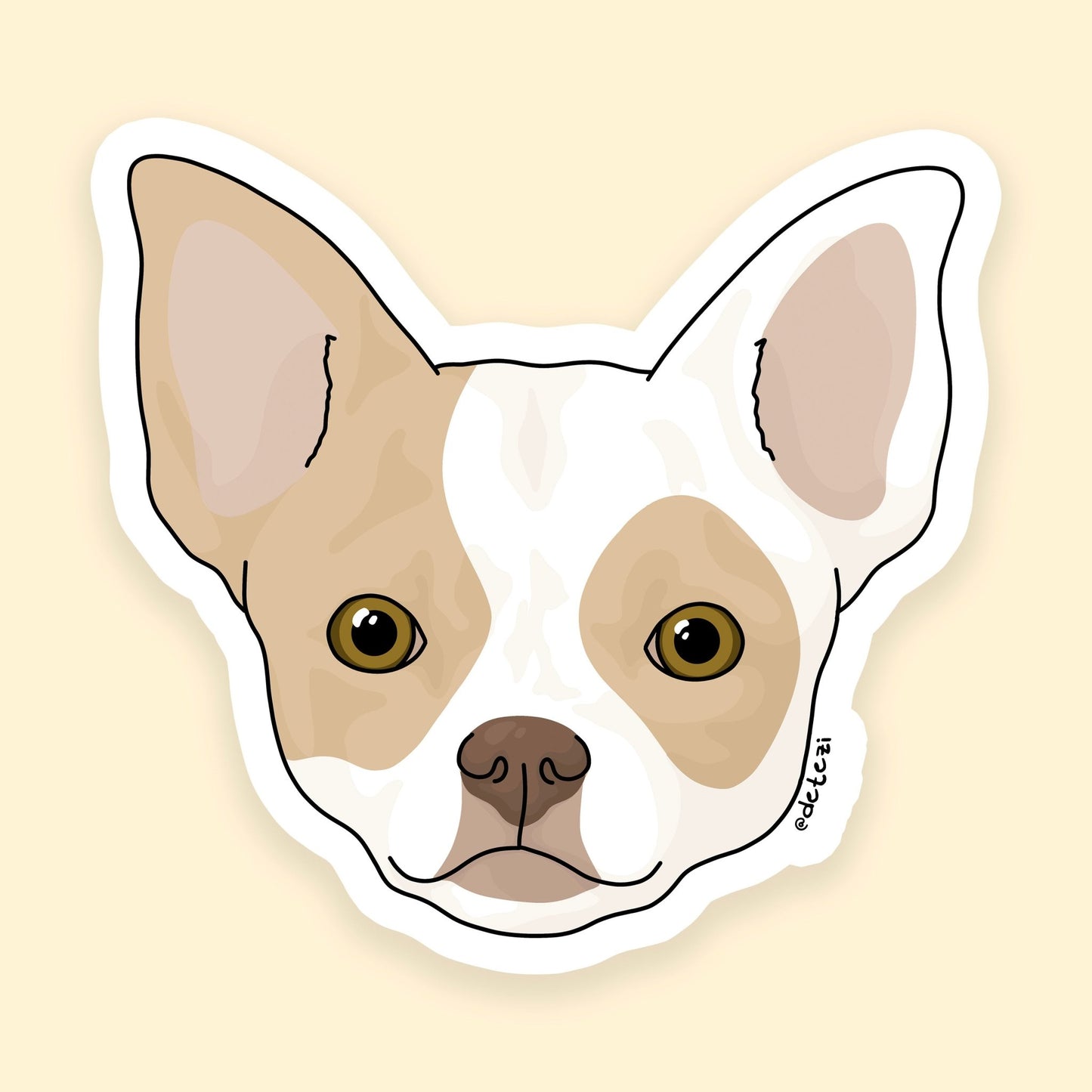 Chihuahua | 3" Vinyl Sticker - Detezi Designs - 