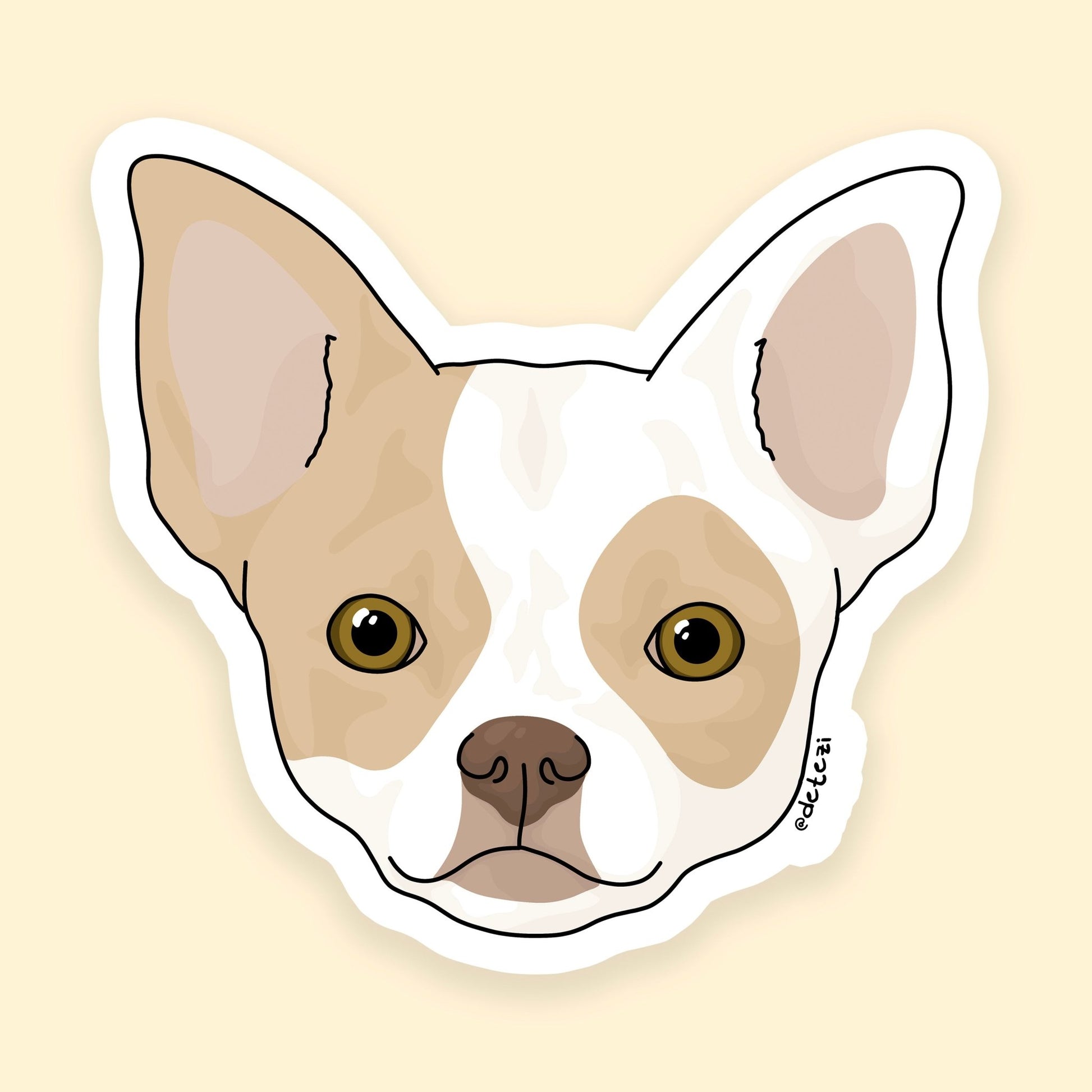Chihuahua | 3" Vinyl Sticker - Detezi Designs - 