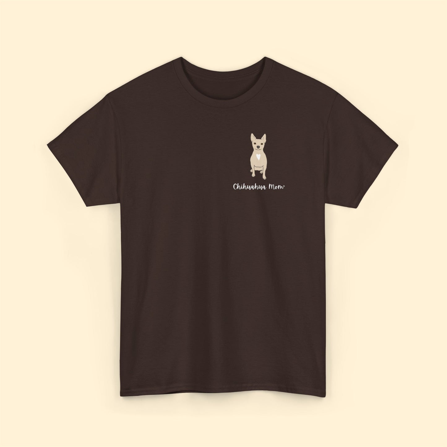 Chihuahua Mom | Pocket Print | Unisex T-shirt - Detezi Designs-16577442106862199942