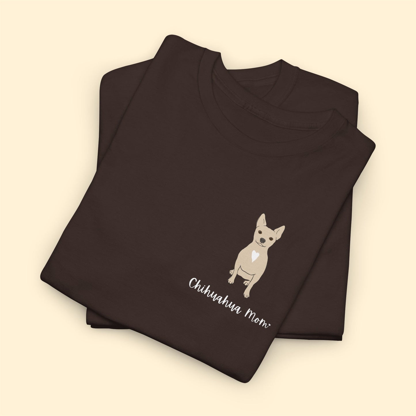 Chihuahua Mom | Pocket Print | Unisex T-shirt - Detezi Designs-18808010663703970022