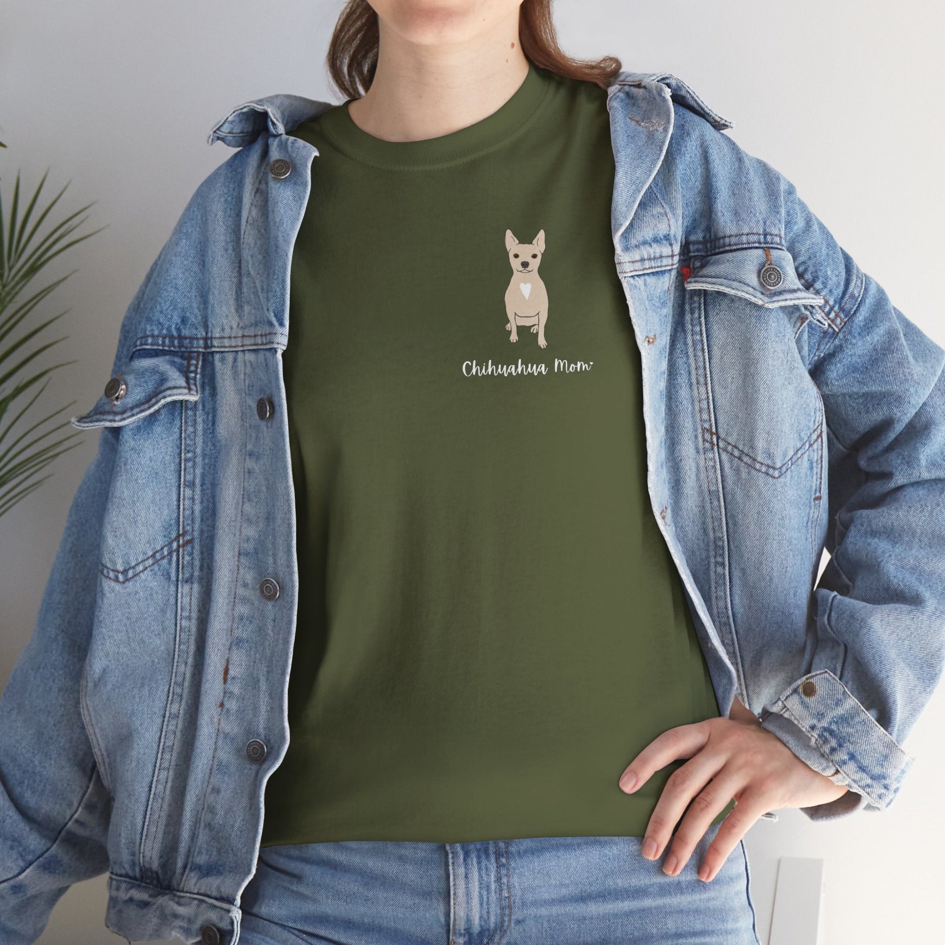 Chihuahua Mom | Pocket Print | Unisex T-shirt - Detezi Designs-18808010663703970022