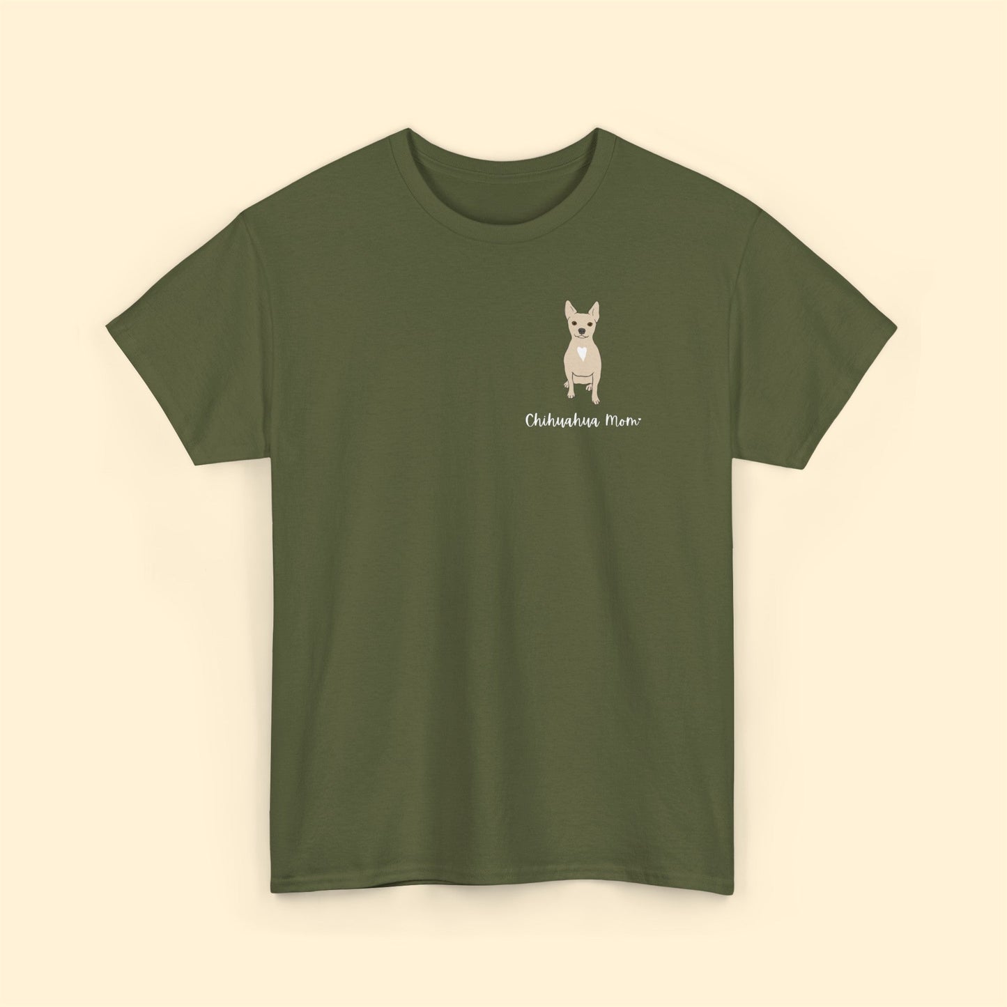 Chihuahua Mom | Pocket Print | Unisex T-shirt - Detezi Designs-25165346887240381802