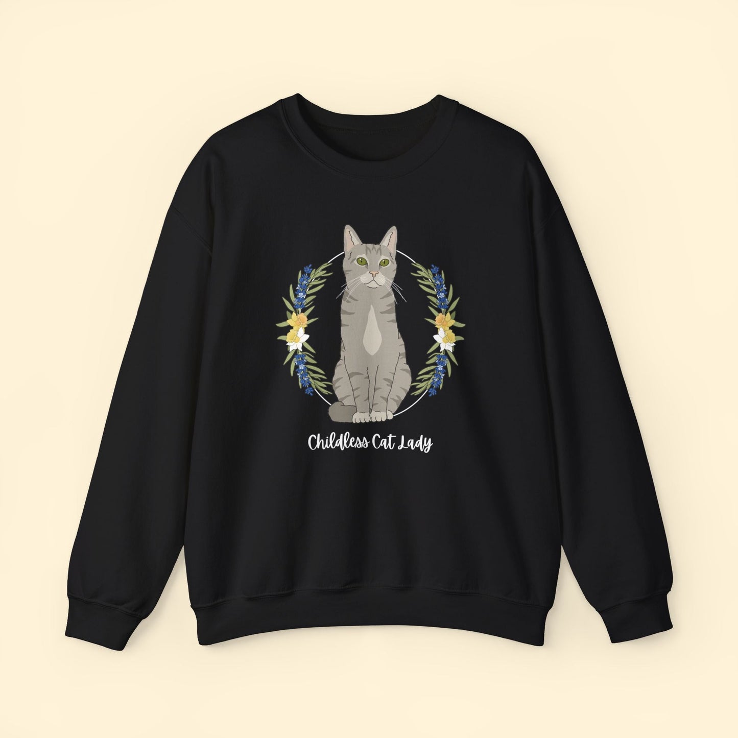 Childless Cat Lady | Crewneck Sweatshirt - Detezi Designs - 20323373519557347202