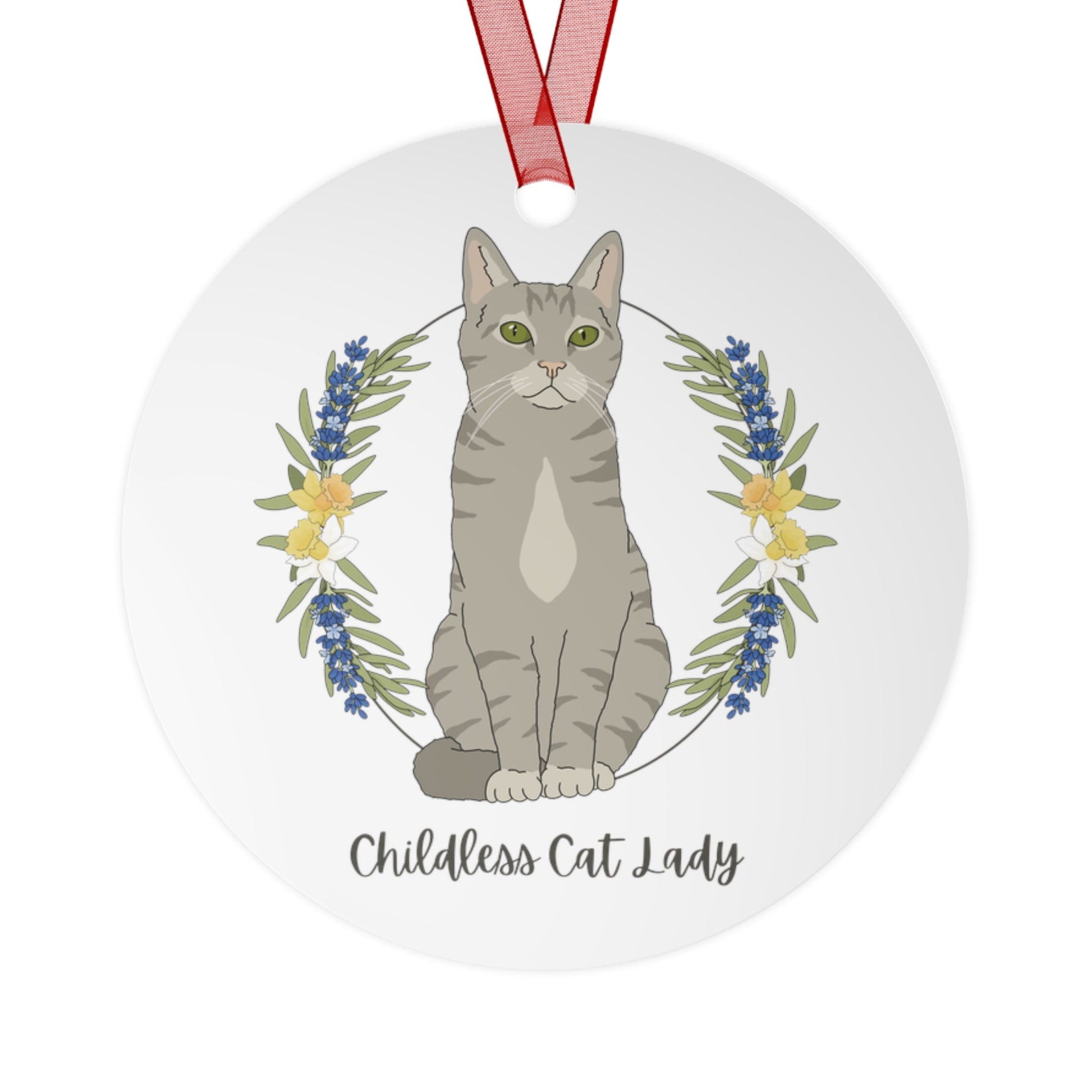 Childless Cat Lady | Holiday Ornament - Detezi Designs - 14232751757558023697