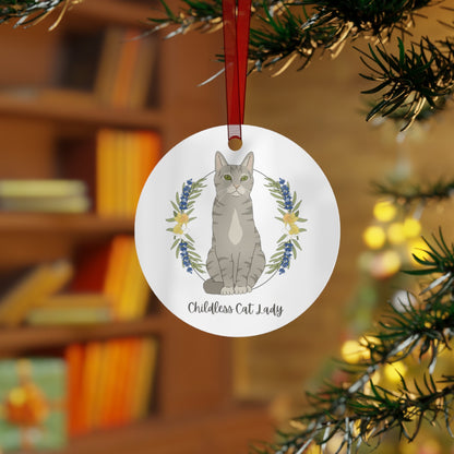 Childless Cat Lady | Holiday Ornament - Detezi Designs - 14232751757558023697