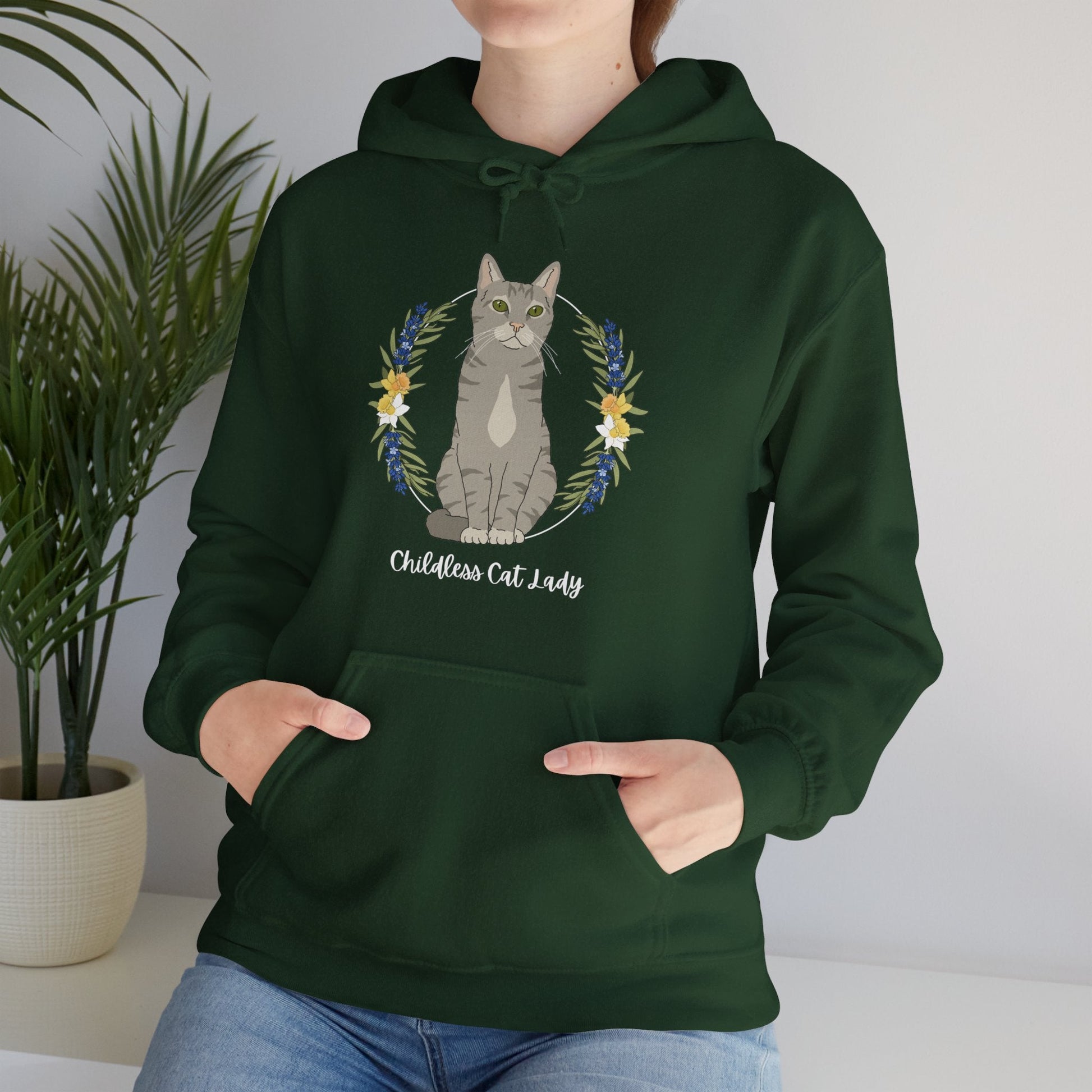 Childless Cat Lady | Hooded Sweatshirt - Detezi Designs - 30638810979876804933