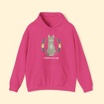 Childless Cat Lady | Hooded Sweatshirt - Detezi Designs - 33855733490667338881