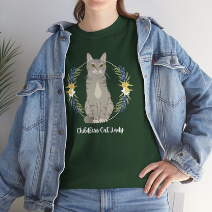 Childless Cat Lady | T - shirt - Detezi Designs - 22359244404050113812