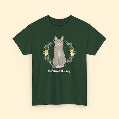 Childless Cat Lady | T - shirt - Detezi Designs - 30807436163140951482