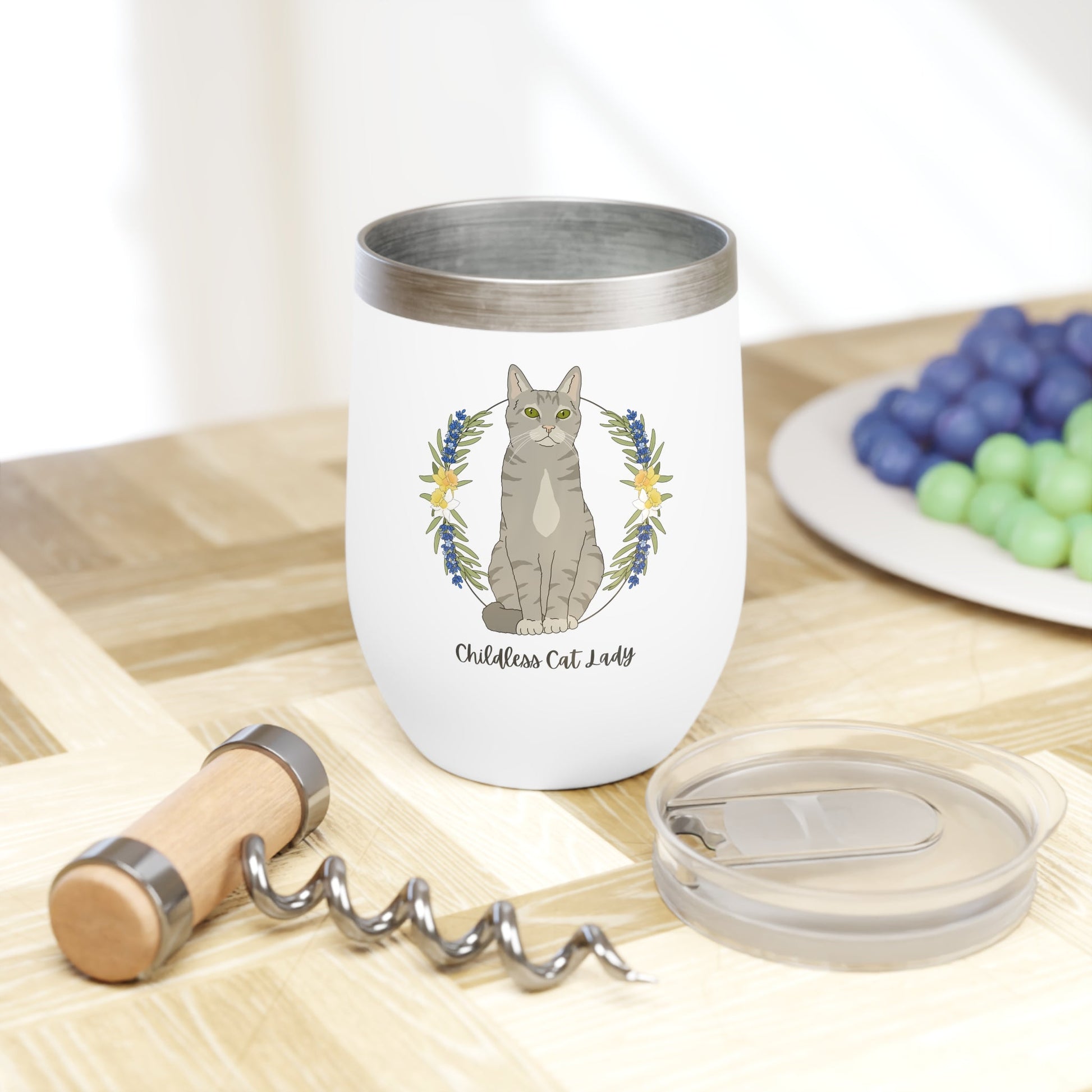 Childless Cat Lady | Wine Tumbler - Detezi Designs - 28340362192171551131