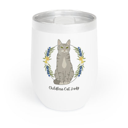 Childless Cat Lady | Wine Tumbler - Detezi Designs - 28340362192171551131