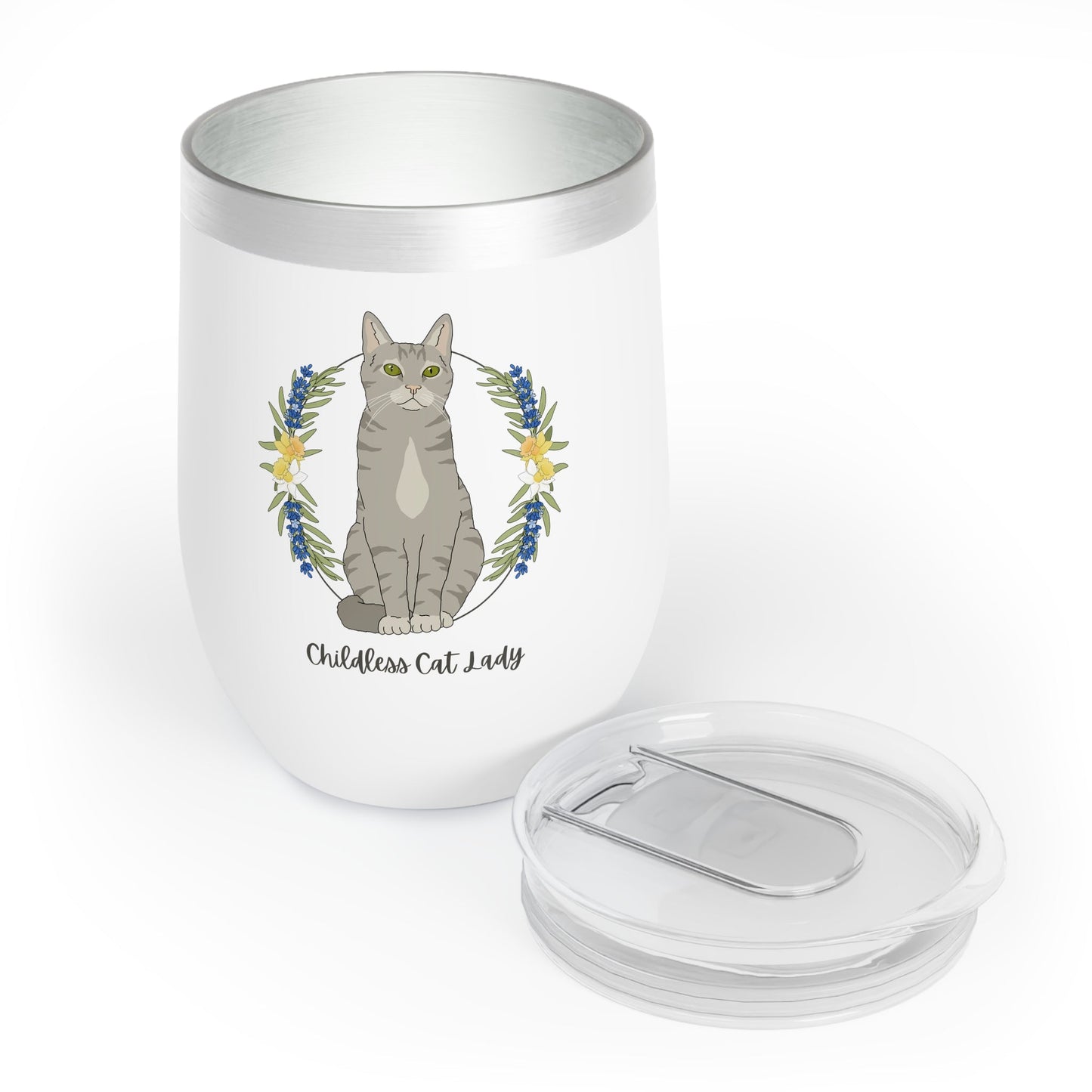 Childless Cat Lady | Wine Tumbler - Detezi Designs - 28340362192171551131