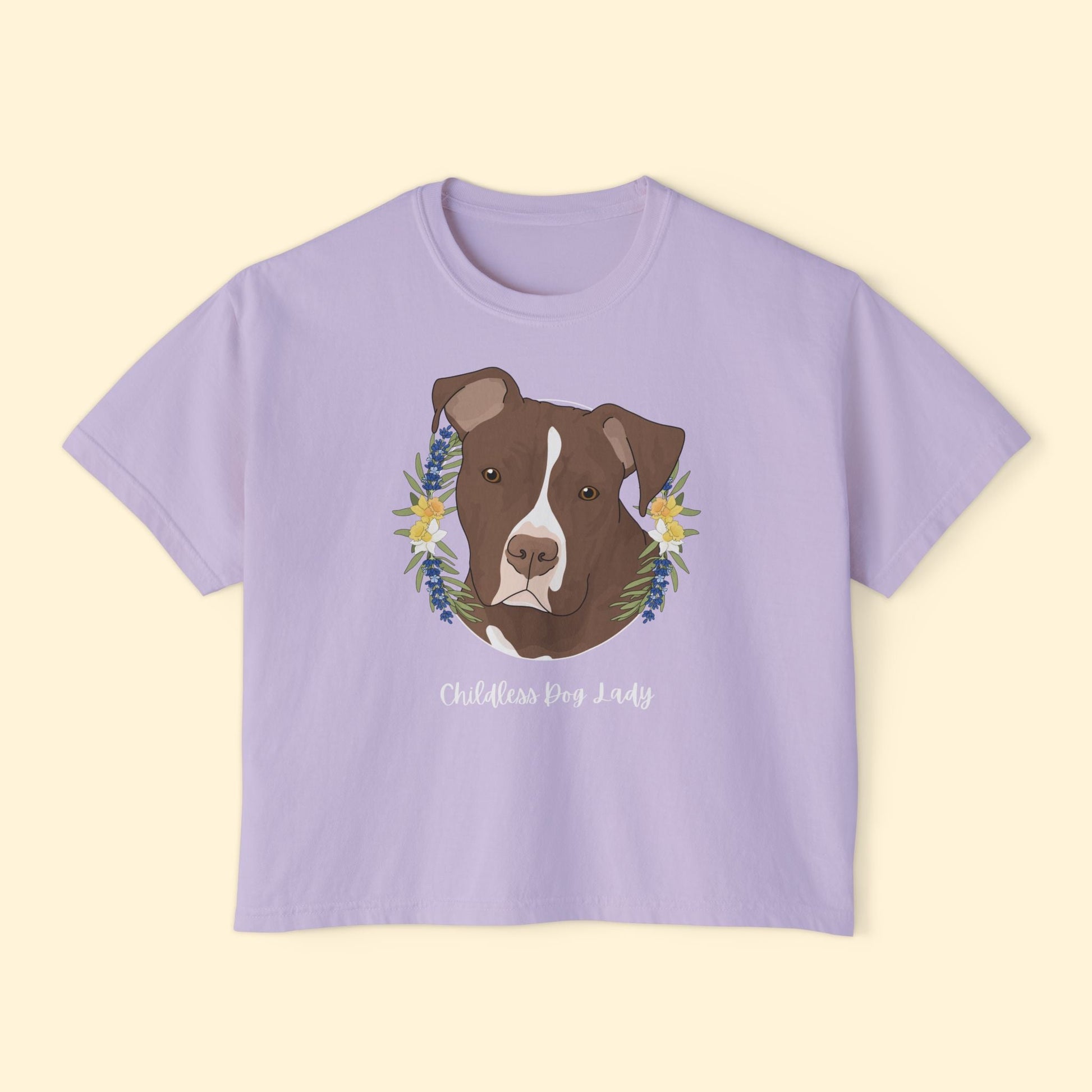 Childless Dog Lady | Comfort Colors Boxy Tee - Detezi Designs - 13652183931813784689