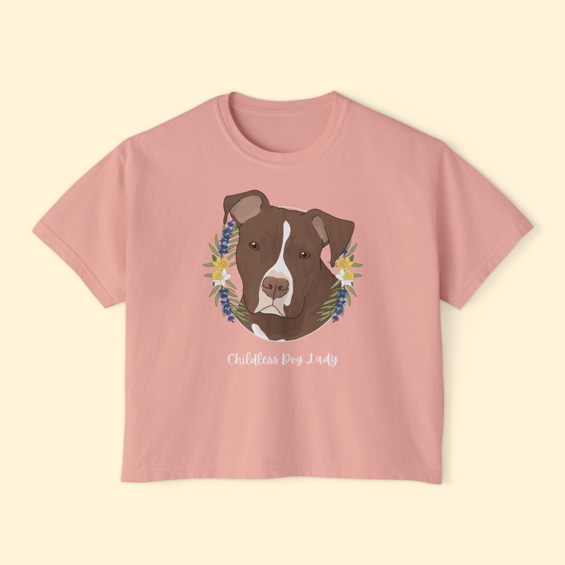 Childless Dog Lady | Comfort Colors Boxy Tee - Detezi Designs - 27526896487076868516