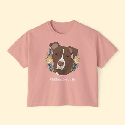 Childless Dog Lady | Comfort Colors Boxy Tee - Detezi Designs - 27526896487076868516