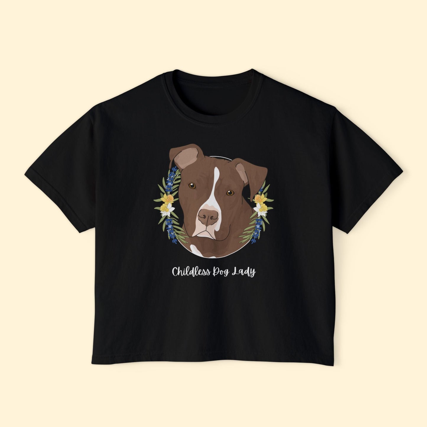 Childless Dog Lady | Comfort Colors Boxy Tee - Detezi Designs - 72654097159011422098