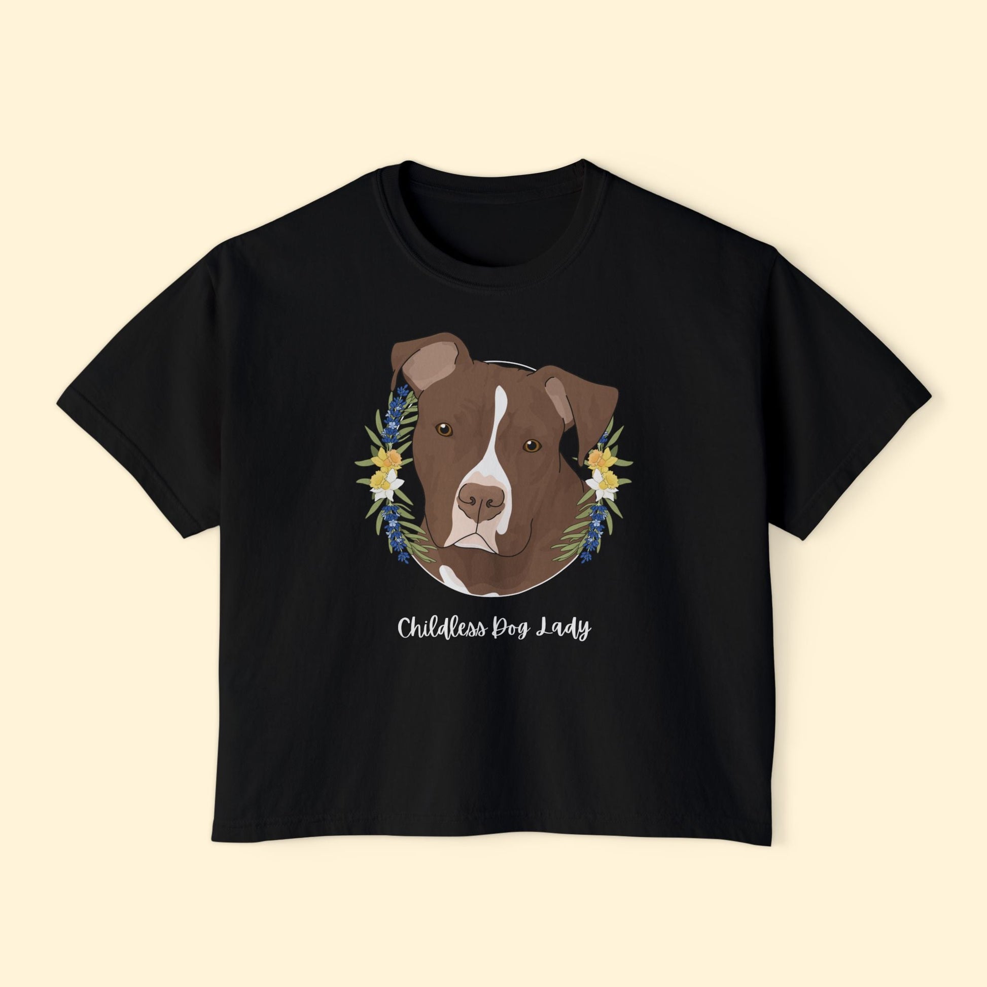 Childless Dog Lady | Comfort Colors Boxy Tee - Detezi Designs - 72654097159011422098
