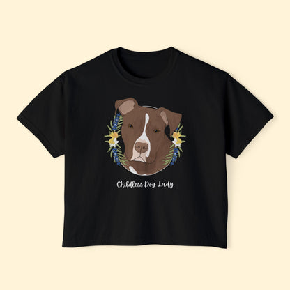 Childless Dog Lady | Comfort Colors Boxy Tee - Detezi Designs - 72654097159011422098