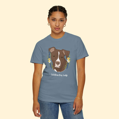 Childless Dog Lady | Comfort Colors Unisex T - shirt - Detezi Designs - 51000981666177299205