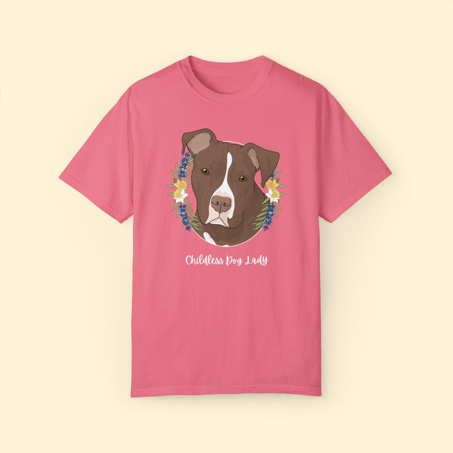 Childless Dog Lady | Comfort Colors Unisex T - shirt - Detezi Designs - 91551216017906271745