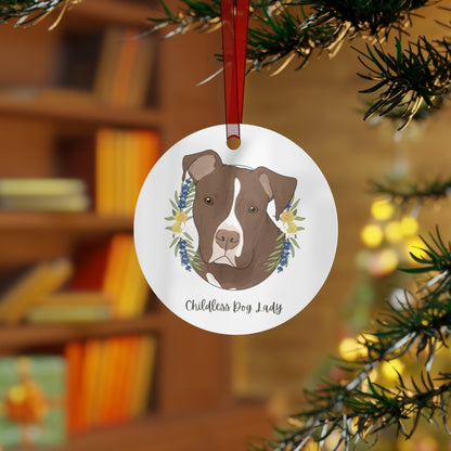 Childless Dog Lady | Holiday Ornament - Detezi Designs - 22105115543299974101