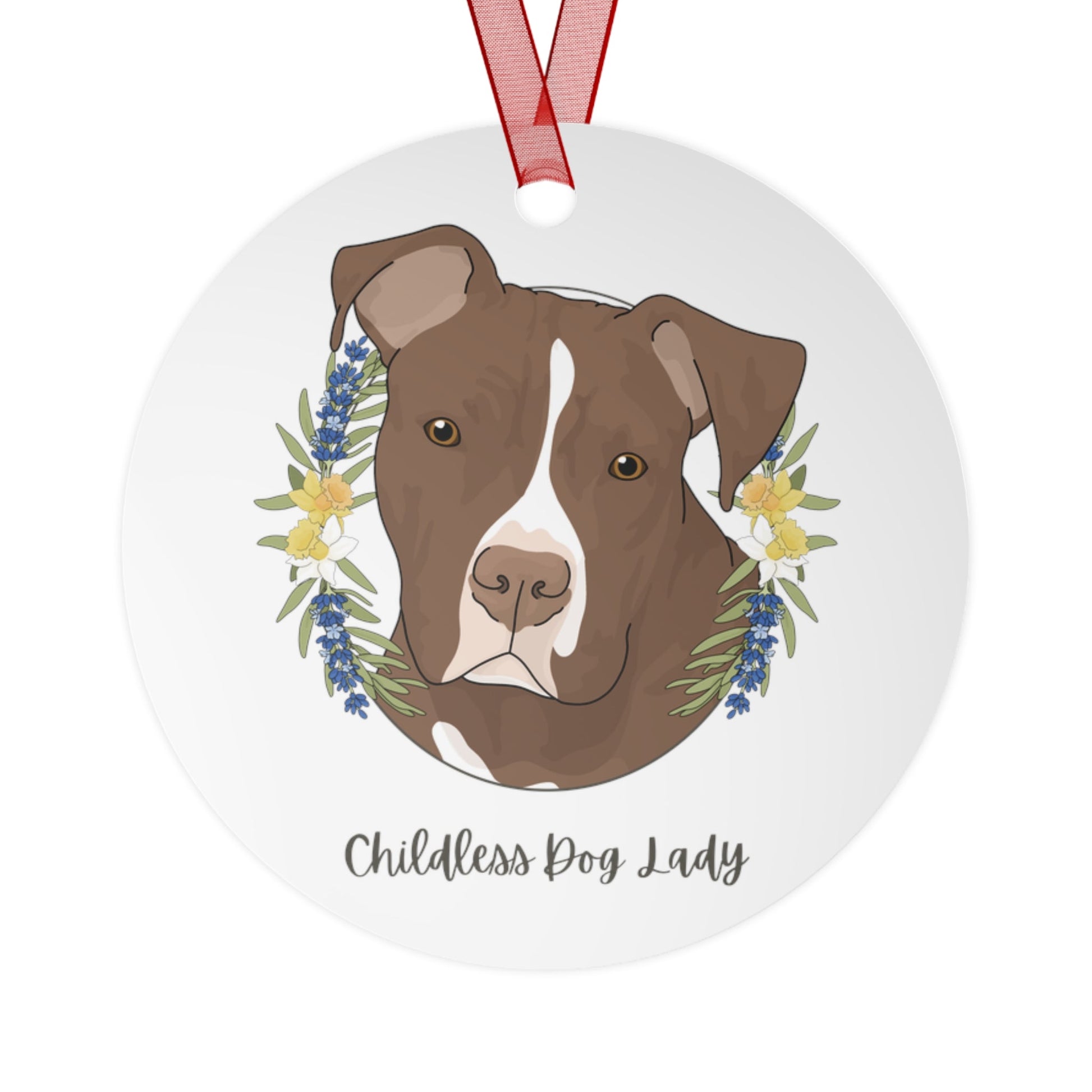 Childless Dog Lady | Holiday Ornament - Detezi Designs - 22105115543299974101