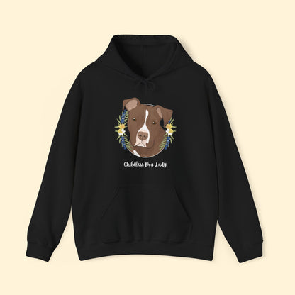 Childless Dog Lady | Hooded Sweatshirt - Detezi Designs - 24081338581341869325