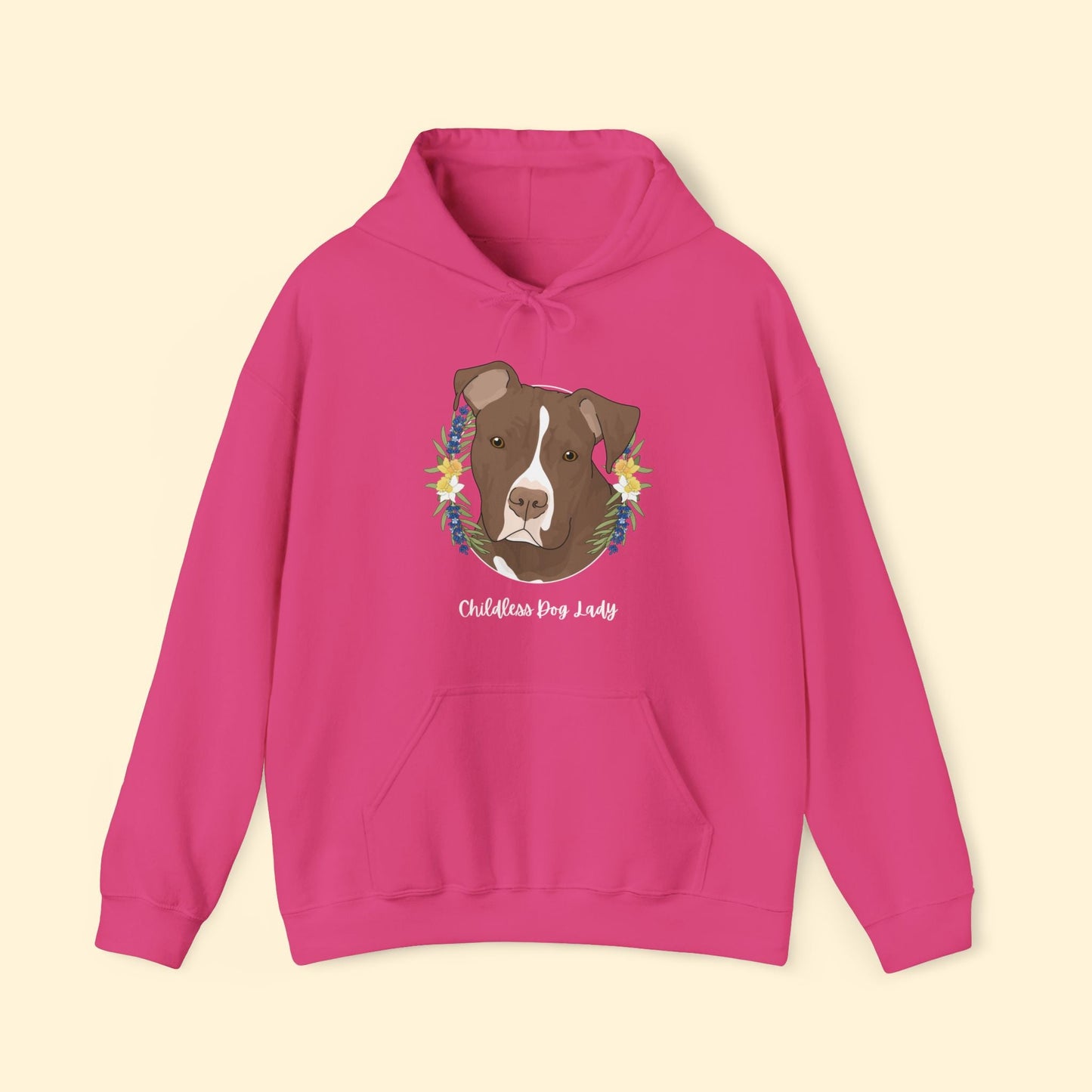 Childless Dog Lady | Hooded Sweatshirt - Detezi Designs - 26592176790834910547