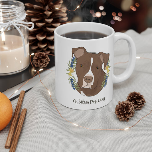 Childless Dog Lady | Mug - Detezi Designs - 22284312143159475049