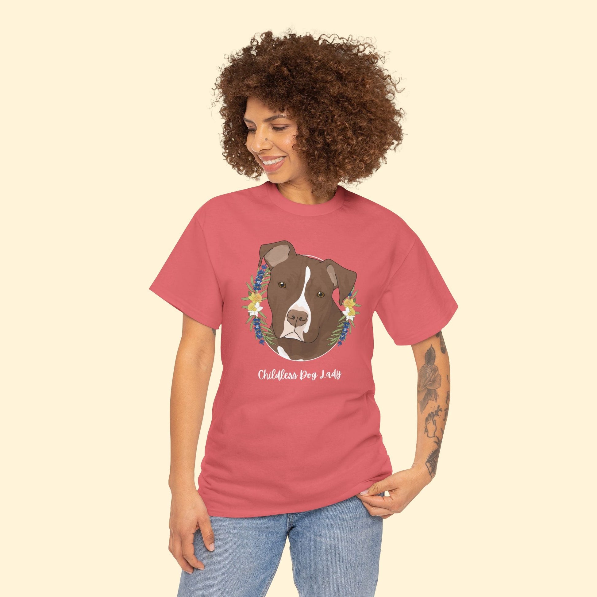 Childless Dog Lady | T - shirt - Detezi Designs - 92163816176732598064