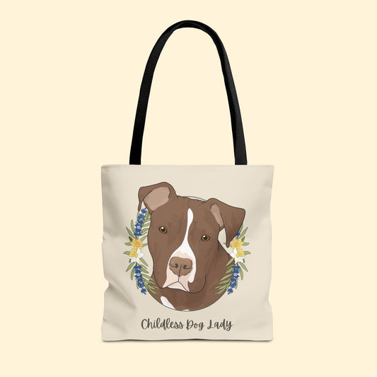 Childless Dog Lady | Tote Bag - Detezi Designs - 20328259425731277270