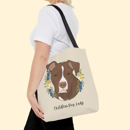 Childless Dog Lady | Tote Bag - Detezi Designs - 20328259425731277270