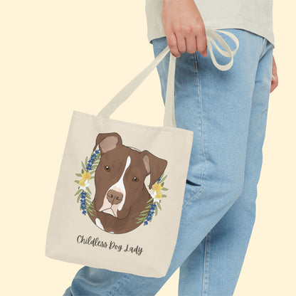 Childless Dog Lady | Tote Bag - Detezi Designs - 25282328547951753336