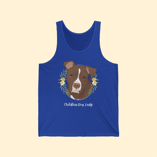 Childless Dog Lady | Unisex Tank - Detezi Designs - 19737385496179652026