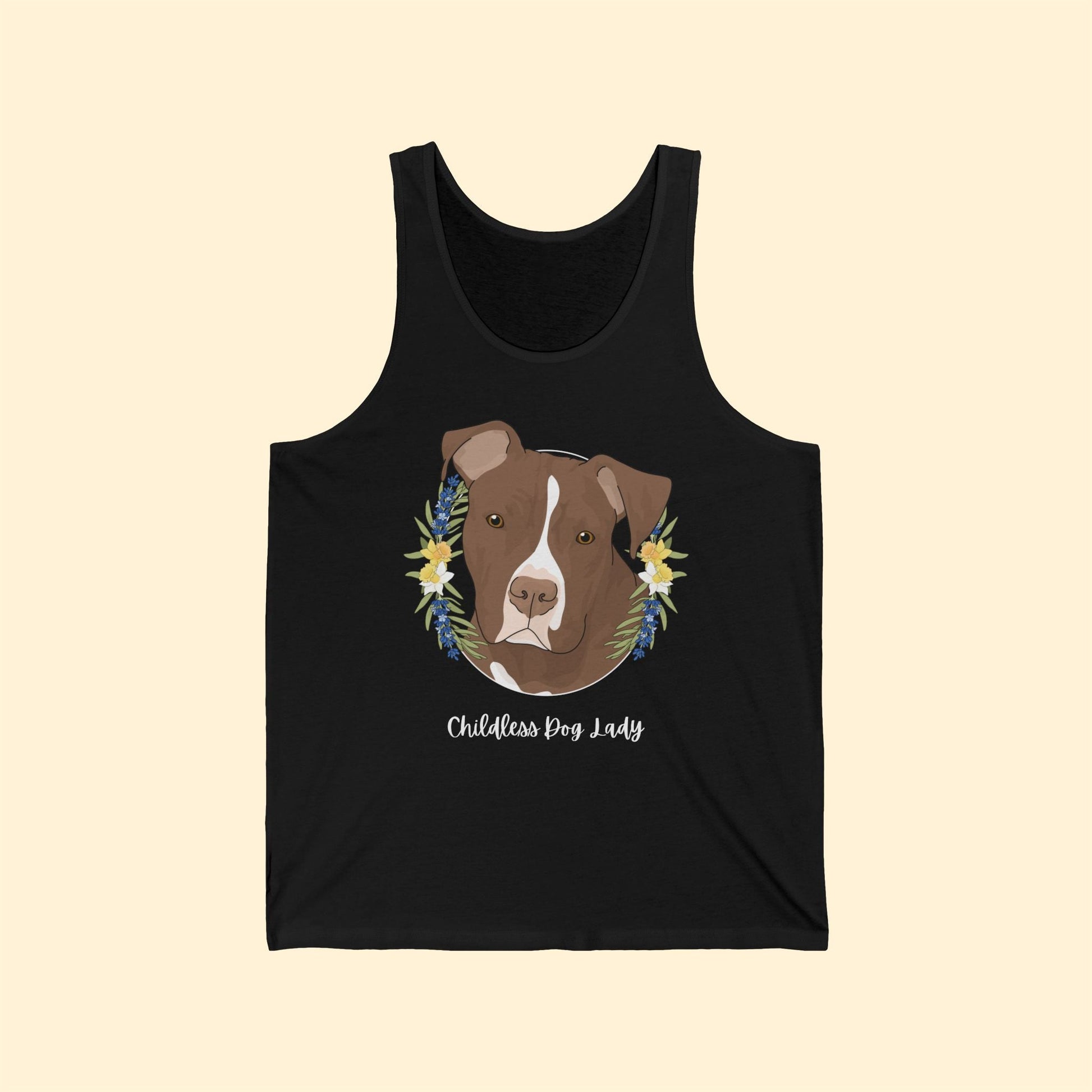 Childless Dog Lady | Unisex Tank - Detezi Designs - 36971310463467582310