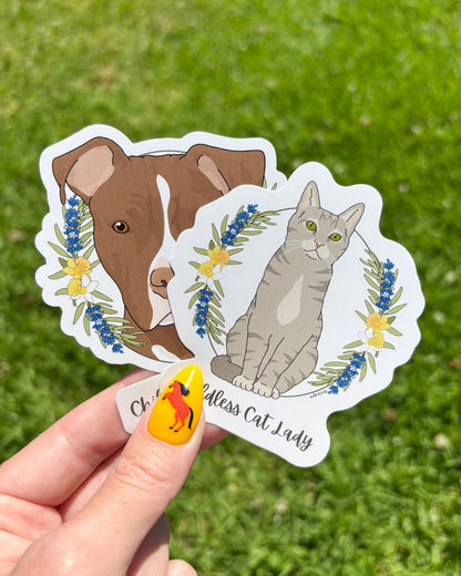 Childless Dog Lady | Vinyl Sticker - Detezi Designs-