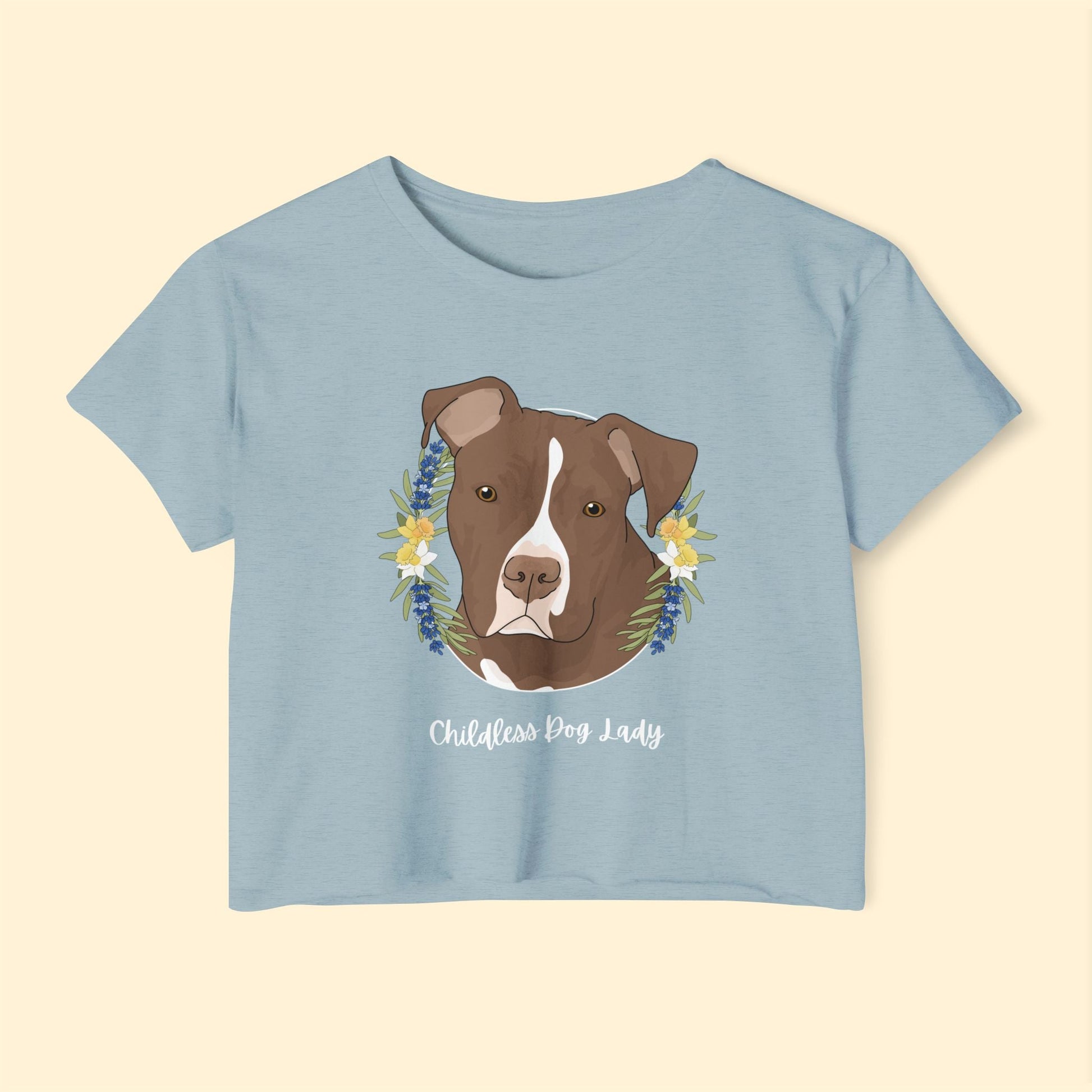 Childless Dog Lady | Women's Festival Crop Top - Detezi Designs - 29332563321234869107