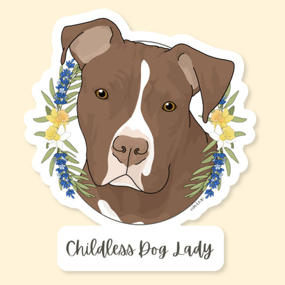 Childless Dog Lady | Vinyl Sticker