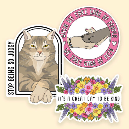 Choose Kindness | February 2026 Sticker Pack - Detezi Designs - 