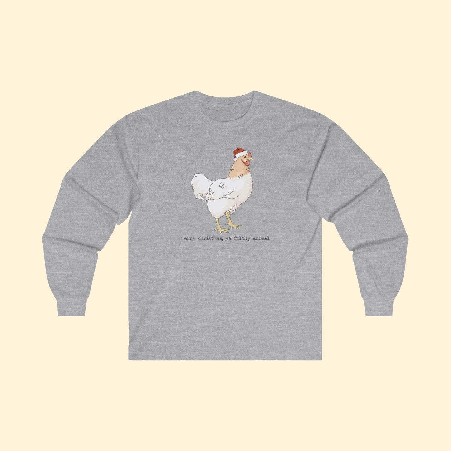 Christmas Chicken | Long Sleeve Tee - Detezi Designs - 22842500833336372213