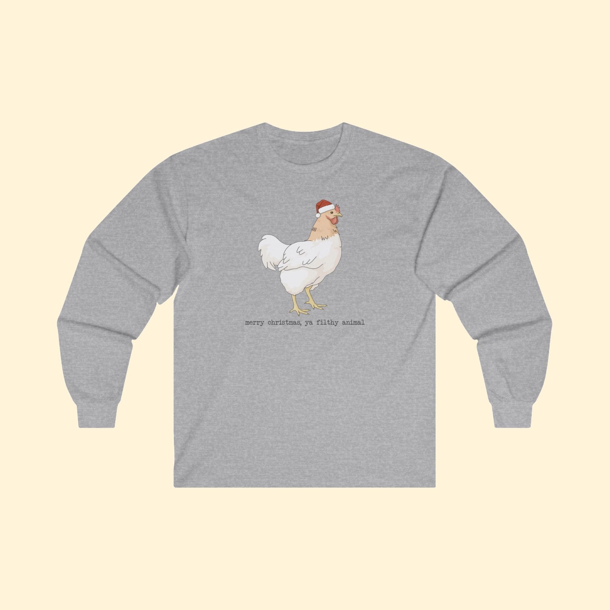 Christmas Chicken | Long Sleeve Tee - Detezi Designs - 22842500833336372213