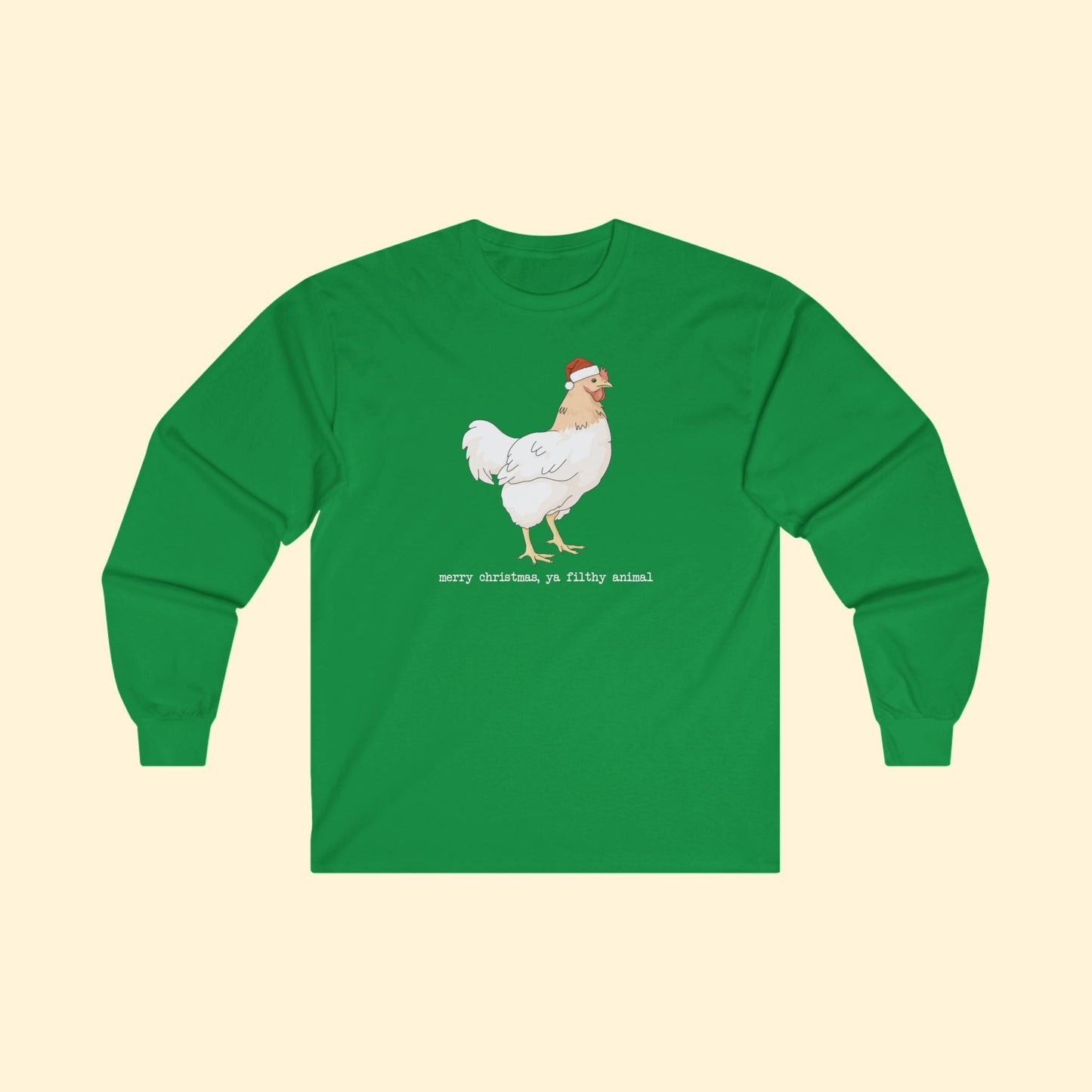 Christmas Chicken | Long Sleeve Tee - Detezi Designs - 24737616472099376631