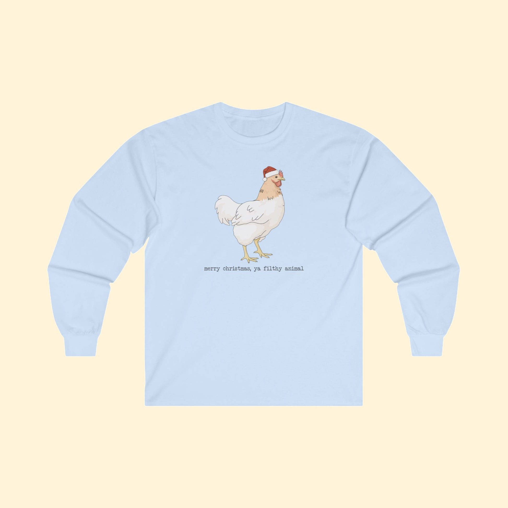 Christmas Chicken | Long Sleeve Tee - Detezi Designs - 28951600284162960250