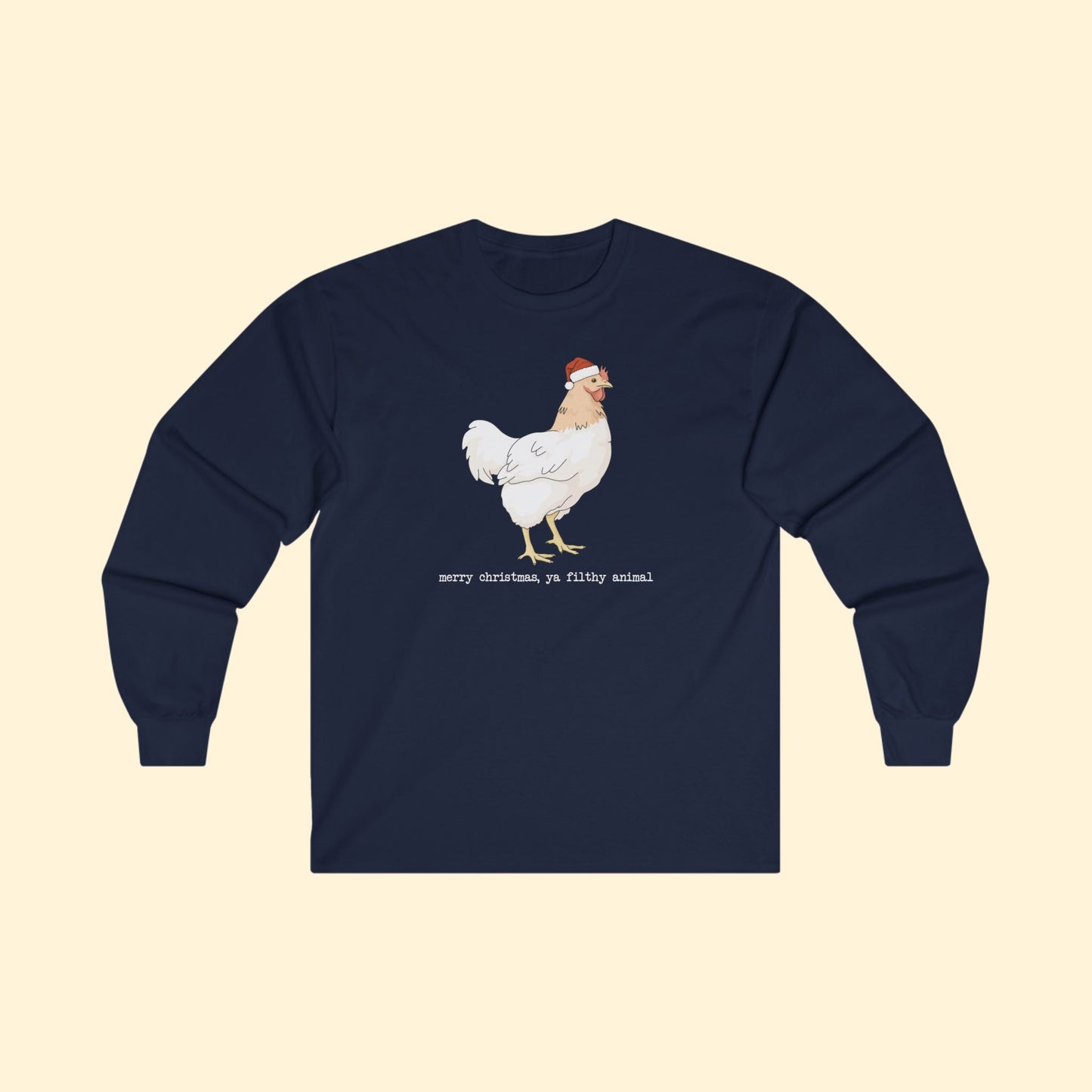 Christmas Chicken | Long Sleeve Tee - Detezi Designs - 32790681184069957997