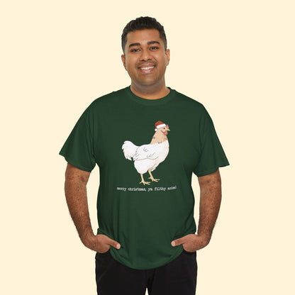 Christmas Chicken | T-shirt - Detezi Designs - 22784413841092079067