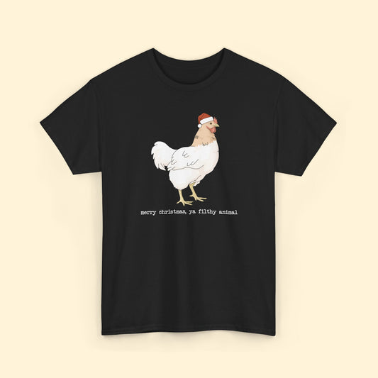 Christmas Chicken | T-shirt - Detezi Designs - 29537228249884950912