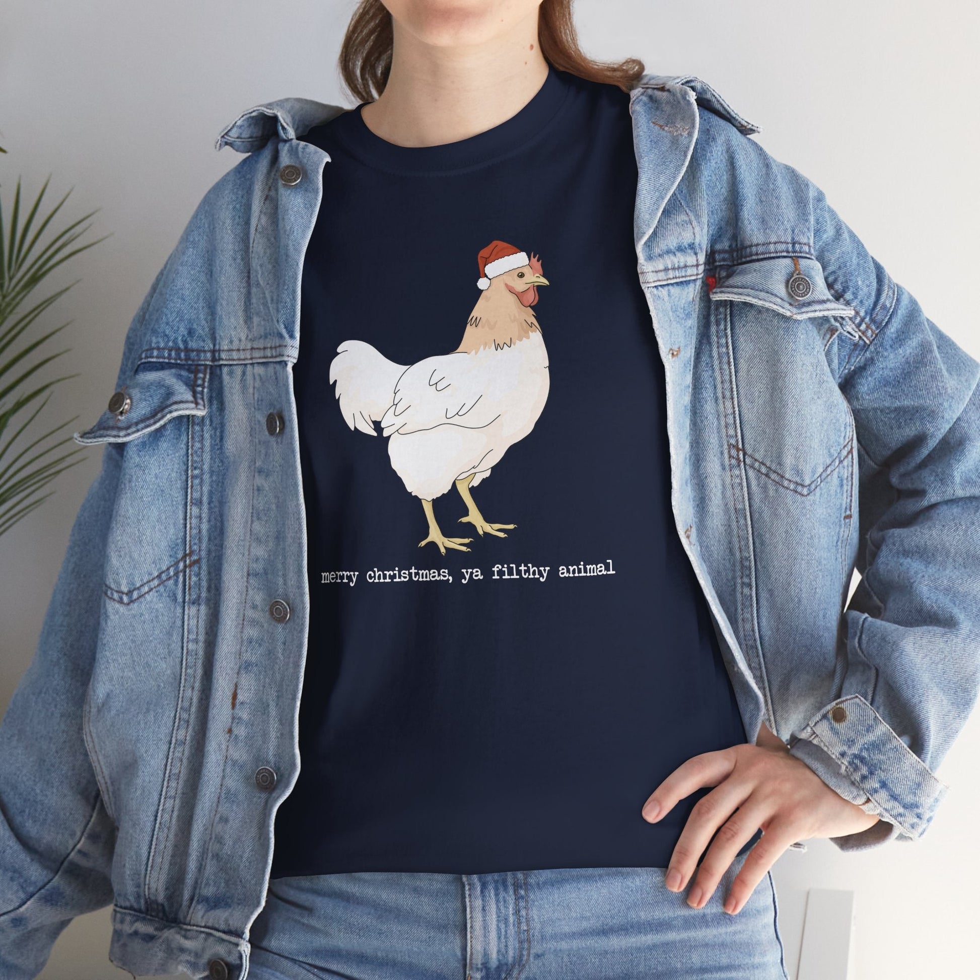 Christmas Chicken | T-shirt - Detezi Designs - 29537228249884950912