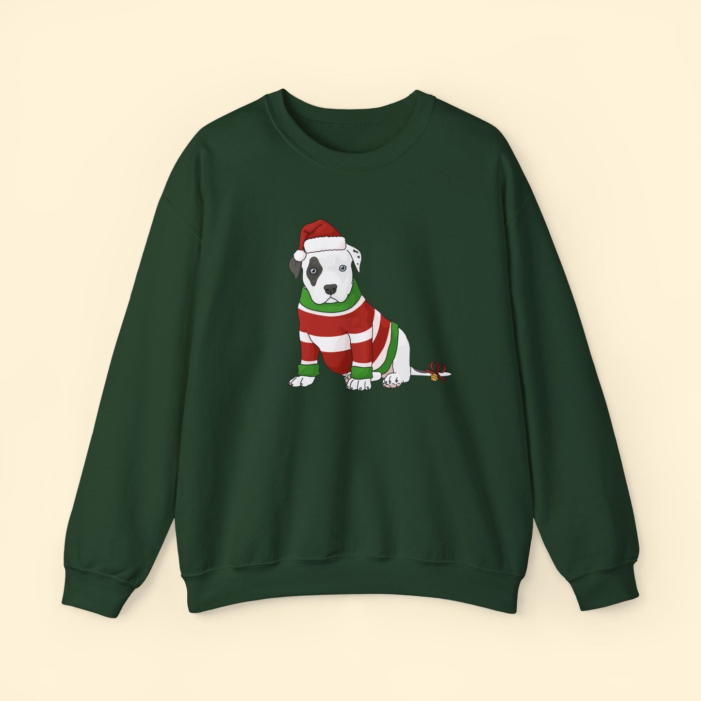 Christmas Puppy | Crewneck Sweatshirt - Detezi Designs - 15995854198778871944