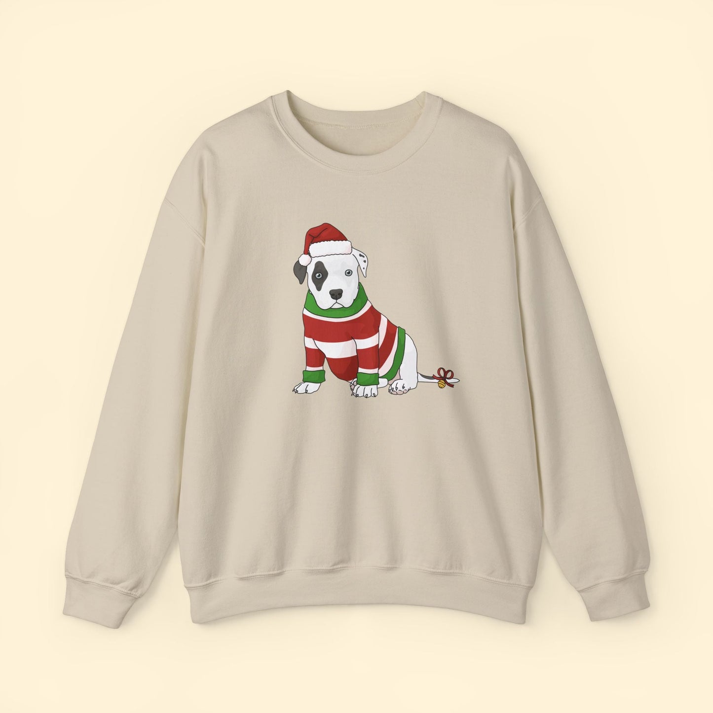 Christmas Puppy | Crewneck Sweatshirt - Detezi Designs - 20151112564361702806